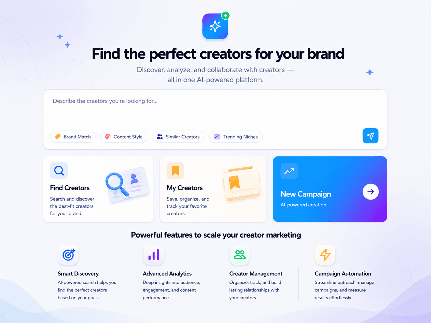 Find Any Creator in Seconds